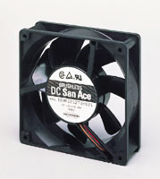 Thermally speed controlloed fans San Ace 120